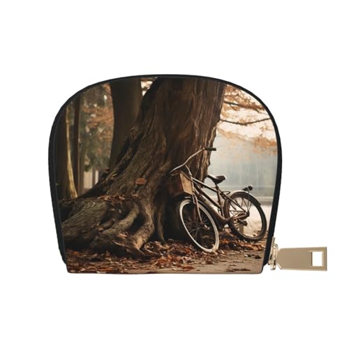 LNNIUK Geldbörse mit Herbstbaum-Druck, Kreditkartenhalter, Visitenkartenetui für Männer und Frauen, kompakte Größe für Erwachsene, Weiss/opulenter Garten, Einheitsgröße von LNNIUK