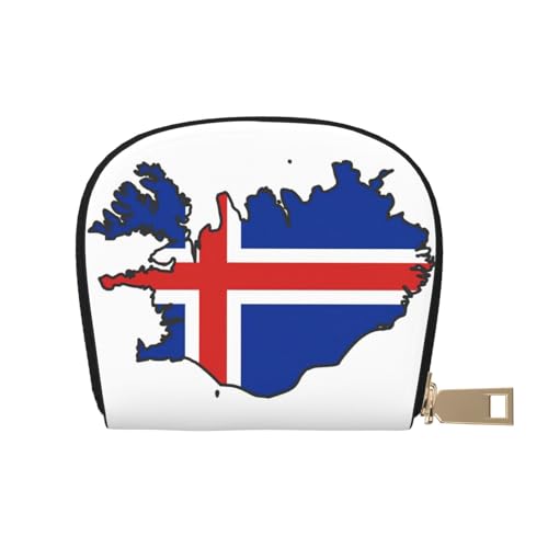 LNNIUK Geldbörse mit Island-Flagge, Kartenhalter, Visitenkartenetui für Männer und Frauen, kompakte Größe für Erwachsene, Weiss/opulenter Garten, Einheitsgröße von LNNIUK