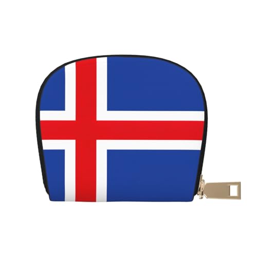 LNNIUK Geldbörse mit Islandflaggen-Druck, Kreditkartenhalter, Visitenkartenetui für Männer und Frauen, kompakte Größe für Erwachsene, Weiss/opulenter Garten, Einheitsgröße von LNNIUK