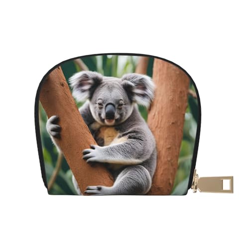 LNNIUK Geldbörse mit Koala-Druck, Kreditkartenhalter, Visitenkartenetui für Männer und Frauen, kompakte Größe für Erwachsene, Weiss/opulenter Garten, Einheitsgröße von LNNIUK