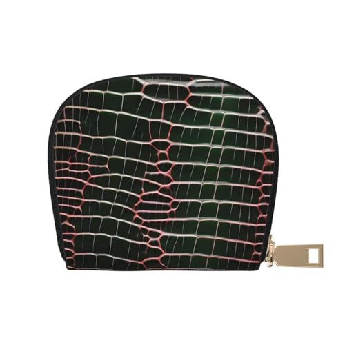 LNNIUK Geldbörse mit Krokodilleder-Druck, Kreditkartenhalter, Visitenkartenetui für Männer und Frauen, kompakte Größe für Erwachsene, Weiss/opulenter Garten, Einheitsgröße von LNNIUK