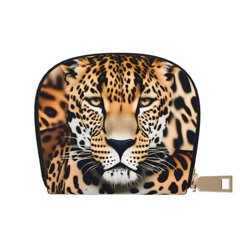 LNNIUK Geldbörse mit Leopardenmuster, Kreditkartenhalter, Visitenkartenetui für Männer und Frauen, kompakte Größe für Erwachsene, Weiss/opulenter Garten, Einheitsgröße von LNNIUK