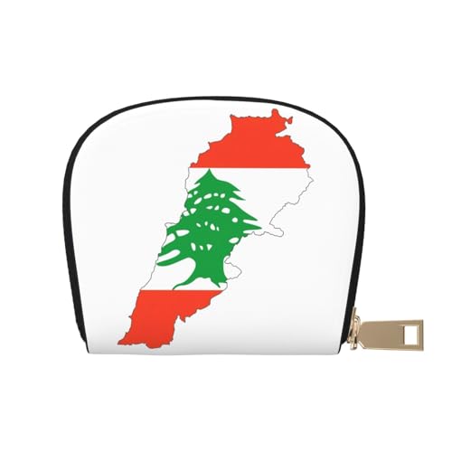 LNNIUK Geldbörse mit Libanon-Flagge, Kartenhalter, Visitenkartenetui für Männer und Frauen, kompakte Größe für Erwachsene, Weiss/opulenter Garten, Einheitsgröße von LNNIUK