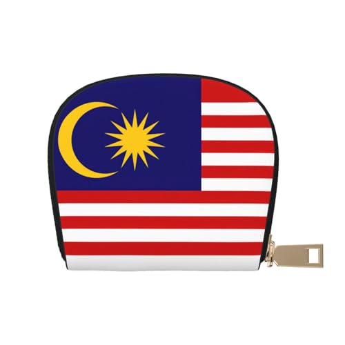 LNNIUK Geldbörse mit Malaysia-Flagge, Kreditkartenhalter, Visitenkartenetui für Männer und Frauen, kompakte Größe für Erwachsene, Weiss/opulenter Garten, Einheitsgröße von LNNIUK