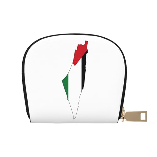 LNNIUK Geldbörse mit Palästina-Flagge, Kartenhalter, Visitenkartenetui für Männer und Frauen, kompakte Größe für Erwachsene, Weiss/opulenter Garten, Einheitsgröße von LNNIUK