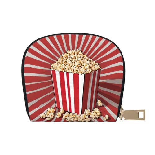 LNNIUK Geldbörse mit Popcorn-Aufdruck, Kreditkartenhalter, Visitenkartenetui für Männer und Frauen, kompakte Größe für Erwachsene, Weiss/opulenter Garten, Einheitsgröße von LNNIUK