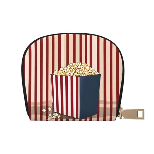 LNNIUK Geldbörse mit Popcorn-Aufdruck, Kreditkartenhalter, Visitenkartenetui für Männer und Frauen, kompakte Größe für Erwachsene, Weiss/opulenter Garten, Einheitsgröße von LNNIUK
