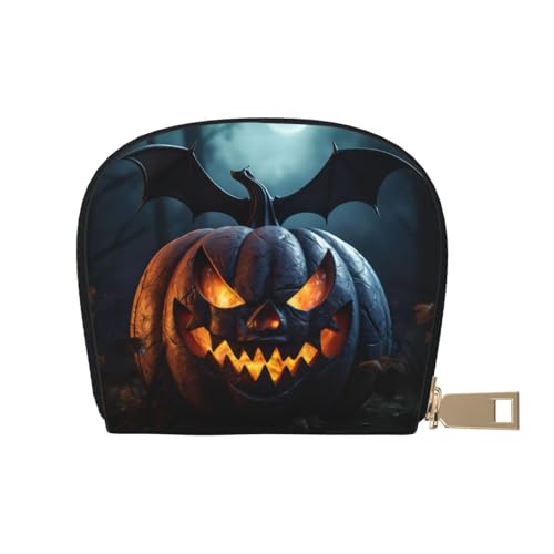 LNNIUK Geldbörse mit Spinnenkürbis-Druck, Kreditkartenhalter, Visitenkartenetui für Männer und Frauen, kompakte Größe für Erwachsene, Weiss/opulenter Garten, Einheitsgröße von LNNIUK