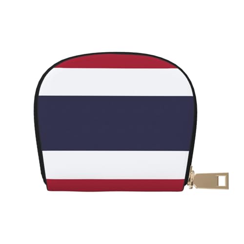 LNNIUK Geldbörse mit Thailand-Flagge, Kreditkartenhalter, Visitenkartenetui für Männer und Frauen, kompakte Größe für Erwachsene, Weiss/opulenter Garten, Einheitsgröße von LNNIUK