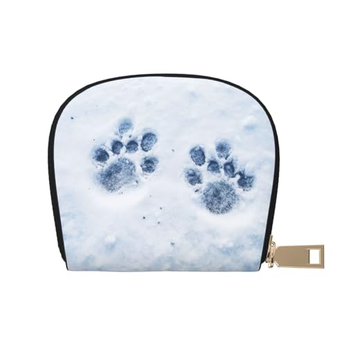 LNNIUK Geldbörse mit Tierpfoten-Aufdruck, Kreditkartenhalter, Visitenkartenetui für Männer und Frauen, kompakte Größe für Erwachsene, Weiss/opulenter Garten, Einheitsgröße von LNNIUK