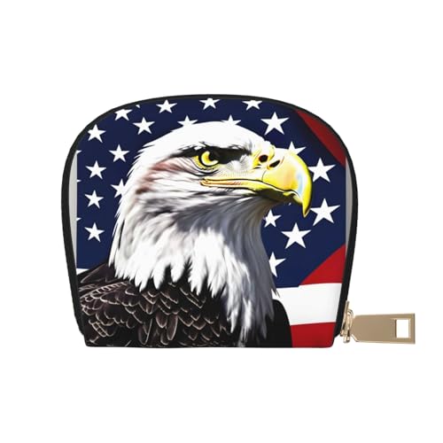LNNIUK Geldbörse mit Weißkopfseeadler-Flagge, Kreditkartenhalter, Visitenkartenetui für Männer und Frauen, kompakte Größe für Erwachsene, Weiss/opulenter Garten, Einheitsgröße von LNNIUK