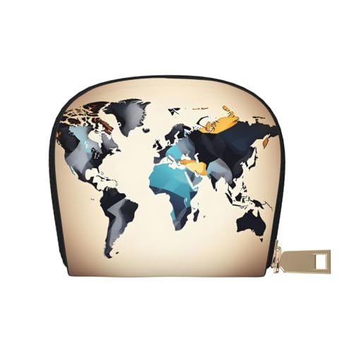 LNNIUK Geldbörse mit abstraktem Weltkartendruck, Kreditkartenhalter, Visitenkartenetui für Männer und Frauen, kompakte Größe für Erwachsene, Weiss/opulenter Garten, Einheitsgröße von LNNIUK