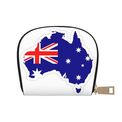 LNNIUK Geldbörse mit australischer Flagge, Kartenhalter, Visitenkartenetui für Männer und Frauen, kompakte Größe für Erwachsene, Weiss/opulenter Garten, Einheitsgröße von LNNIUK
