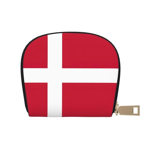 LNNIUK Geldbörse mit dänischer Flagge, Kreditkartenhalter, Visitenkartenetui für Männer und Frauen, kompakte Größe für Erwachsene, Weiss/opulenter Garten, Einheitsgröße von LNNIUK