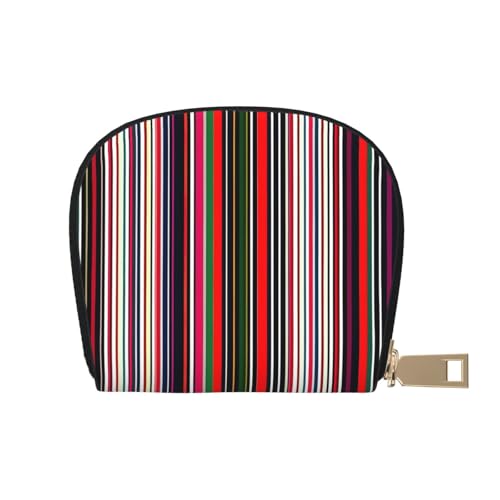 LNNIUK Geldbörse mit farbigen Streifen, vertikaler Druck, Kreditkartenhalter, Visitenkartenetui für Männer und Frauen, kompakte Größe für Erwachsene, Weiss/opulenter Garten, Einheitsgröße von LNNIUK