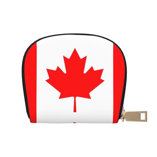 LNNIUK Geldbörse mit kanadischer Flagge, Kreditkartenhalter, Visitenkartenetui für Männer und Frauen, kompakte Größe für Erwachsene, Weiss/opulenter Garten, Einheitsgröße von LNNIUK