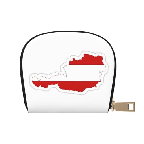 LNNIUK Geldbörse mit österreichischer Flagge, Kartenhalter, Visitenkartenetui für Männer und Frauen, kompakte Größe für Erwachsene, Weiss/opulenter Garten, Einheitsgröße von LNNIUK