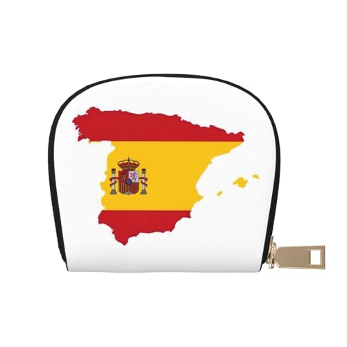 LNNIUK Geldbörse mit spanischer Flagge, Kartenhalter, Visitenkartenetui für Männer und Frauen, kompakte Größe für Erwachsene, Weiss/opulenter Garten, Einheitsgröße von LNNIUK