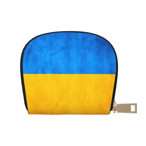 LNNIUK Geldbörse mit ukrainischer Flagge, Kreditkartenhalter, Visitenkartenetui für Männer und Frauen, kompakte Größe für Erwachsene, Weiss/opulenter Garten, Einheitsgröße von LNNIUK