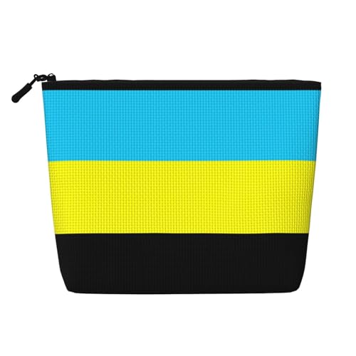 LNNIUK Make-up-Tasche mit Aufschrift "Flagge des Sultanats von Burongan", bedruckt, für Geldbörse, Reißverschluss, Kosmetiktasche, groß, Reise-Organizer aus Segeltuch, Schwarz, Einheitsgröße von LNNIUK