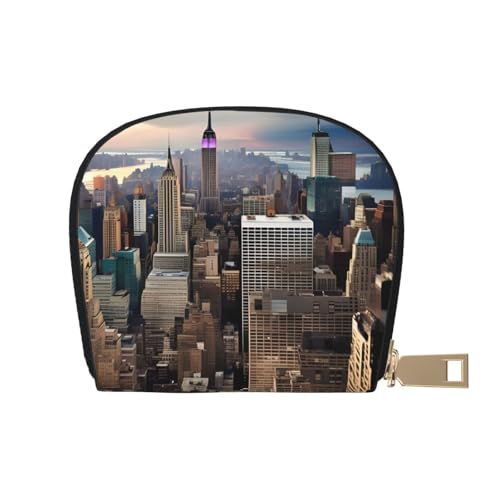 LNNIUK New York Fashion City Print Wallet Kreditkartenetui Visitenkartenetui für Männer Frauen kompakte Größe für Erwachsene, Weiss/opulenter Garten, Einheitsgröße von LNNIUK