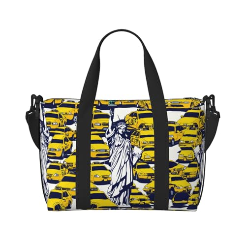 New York City Turnbeutel für Damen, Handgepäcktasche, Wochenendtasche, Reisetasche, persönliche Gegenstände, Schwarz, Einheitsgröße, Schwarz , Einheitsgröße von LNNIUK