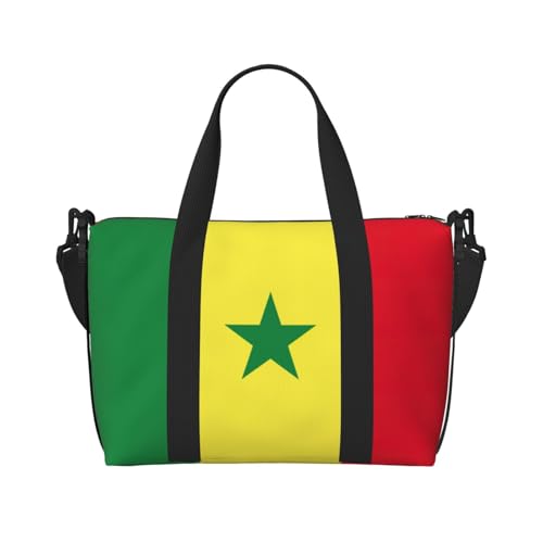 Sporttasche für Damen, Motiv: Flagge von Senegal, Reisetasche, für persönliche Gegenstände, Schwarz, Einheitsgröße von LNNIUK