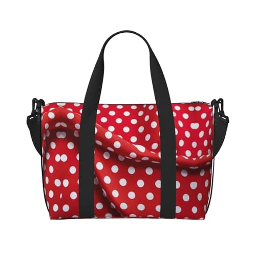 Sporttasche für Damen, Tragetasche, für persönliche Gegenstände, Rot / Weiß, Schwarz, Einheitsgröße von LNNIUK