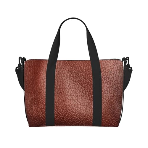 Sporttasche für Damen, mit braunem Rindslederdruck, Reisetasche, für persönliche Gegenstände, Schwarz, Einheitsgröße von LNNIUK