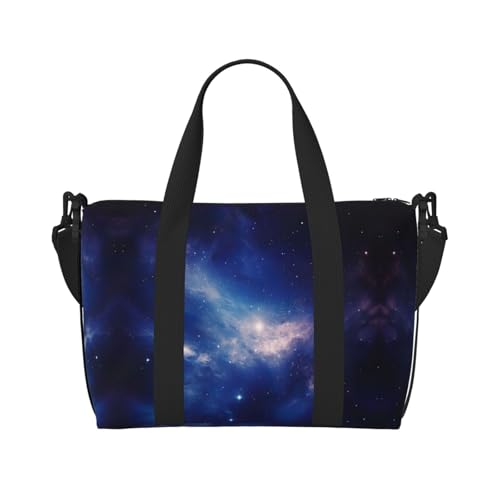 Sporttasche mit Galaxie-Aufdruck, für Damen, Wochenendtasche, Reisetasche für persönliche Gegenstände, Schwarz, Einheitsgröße von LNNIUK