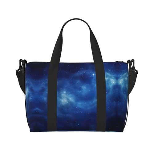 Sporttasche mit Galaxie-Aufdruck, für Damen, Wochenendtasche, Reisetasche für persönliche Gegenstände, Schwarz, Einheitsgröße von LNNIUK