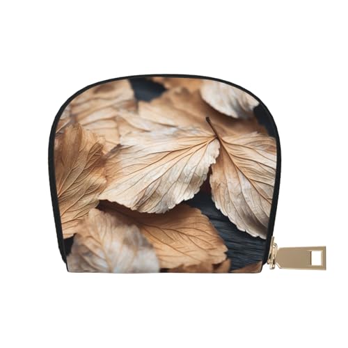 Visitenkartenetui mit Blättern und Blumenmuster auf rustikalem Holzdruck, für Herren und Damen, kompakte Größe für Erwachsene, Weiss/opulenter Garten, Einheitsgröße von LNNIUK