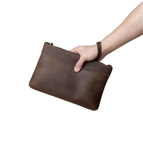 LNNXSZ Handgelenktasche Herren Handtasche Herren Leder Casual Clutch Vintage Handtasche Umschlagtasche von LNNXSZ