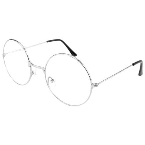 LNQ LUNIQI Runde Brille Ohne Stärke Herren Blaulichtfilter Brille Damen Ohne Stärke Metall Brillen für Erwachsene Kinder, Silber LNQ LUNIQI Runde Brille Ohne Stärke Herren Blaulichtfilter Brille Damen Ohne Stärke Metall Brillen für Erwachsene Kinder, Silber von LNQ LUNIQI