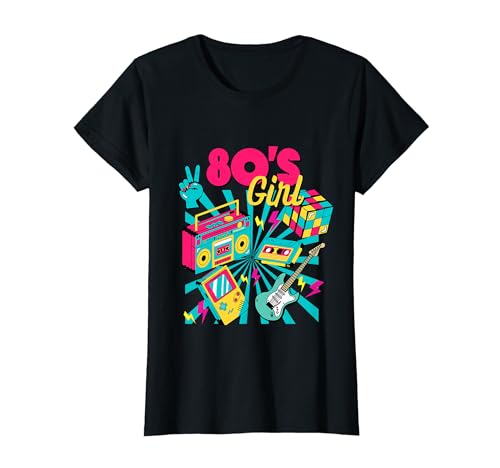 80s Girl Theme Eighties T-Shirt von LNQ Store
