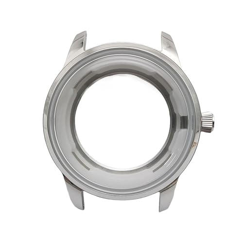 LNQKJXIIA 40 mm wasserdichtes NH35-Gehäuse 5 ATM, kompatibel mit NH35/36/4R/38-Uhrwerk(Silver) von LNQKJXIIA