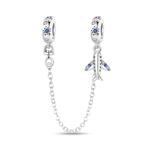 LNQOBU 925 Sterling Silber Armband Sicherheitsketten-Charm,Herz Silikon Stopper Verschluss Clip Bead Charm Kompatibilität Pandora Armbänder von LNQOBU