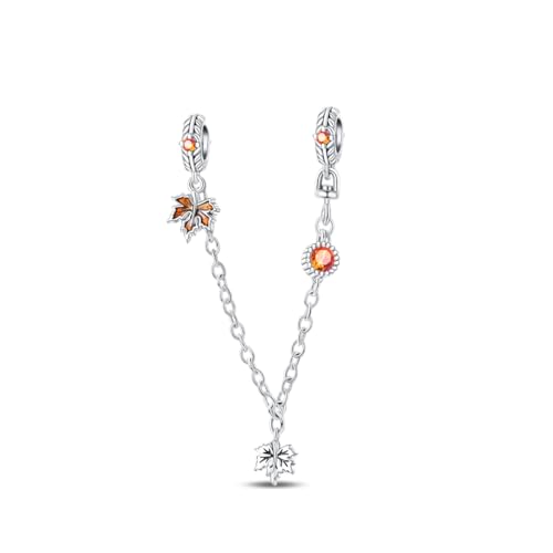 LNQOBU 925 Sterling Silber Armband Sicherheitsketten-Charm,Herz Silikon Stopper Verschluss Clip Bead Charm Kompatibilität Pandora Armbänder von LNQOBU