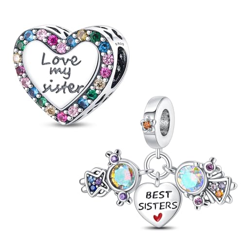 LNQOBU Charms Anhänger Silber 925 für Armband Damen und Halsketten Love MOM Bead Charms für Damen von LNQOBU