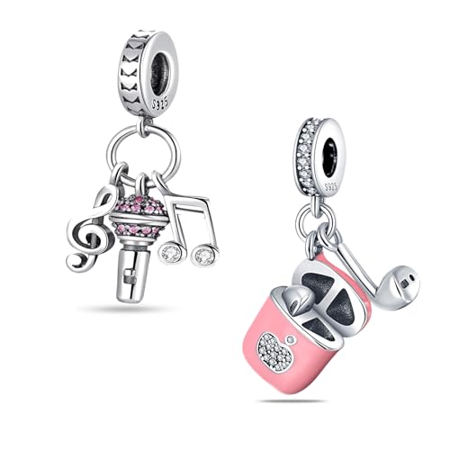 LNQOBU 925 Sterling Silber Charms für Armbänder und Halsketten Schmetterling Charms Musik Charms Perlen Schmuck Geschenk für Frauen Mädchen von LNQOBU