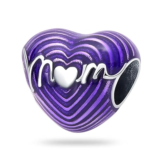 LNQOBU Charms Anhänger Silber 925 für Armband Damen und Halsketten Love MOM Bead Charms für Damen von LNQOBU