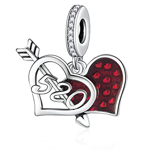 LNQOBU Charms Anhänger Silber 925 für Armband Damen und Halsketten Love MOM Bead Charms für Damen von LNQOBU