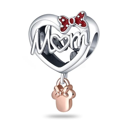 LNQOBU Charms Anhänger Silber 925 für Armband Damen und Halsketten Love MOM Bead Charms für Damen von LNQOBU