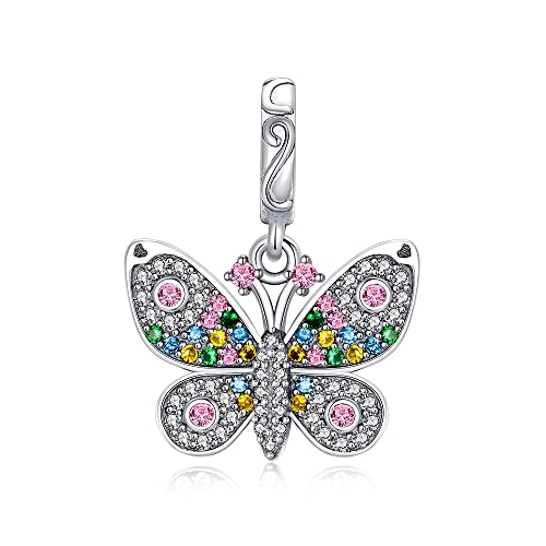 LNQOBU Charms Anhänger Silber 925 für Armband Damen und Halsketten Schmetterling Charms Anhänger Musik Charms Bead Charms für Damen von LNQOBU