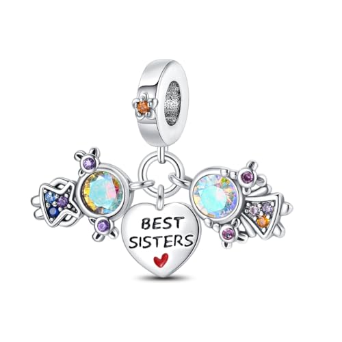 LNQOBU Charms Anhänger Silber 925 für Armband Damen und Halsketten Love MOM Bead Charms für Damen von LNQOBU