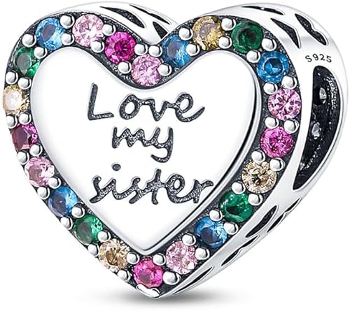 LNQOBU Charms Anhänger Silber 925 für Armband Damen und Halsketten Love MOM Bead Charms für Damen von LNQOBU