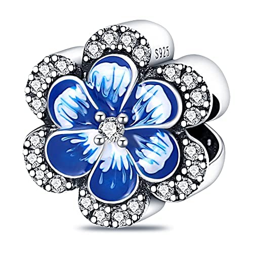 LNQOBU Charms Anhänger Silber 925 für Armband Damen und Halsketten Schmetterling Charms Anhänger Blumen Charms Bead Charms für Damen von LNQOBU