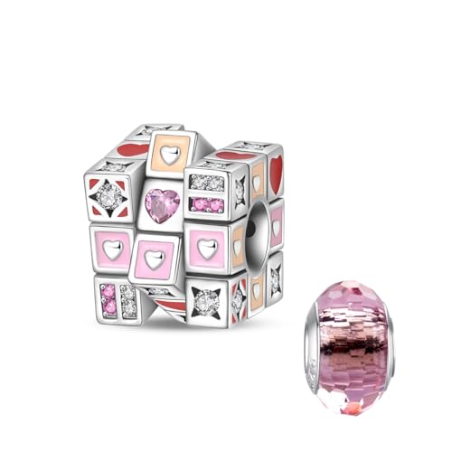 LNQOBU Silber 925 Charms Anhänger für Armbänder Kompatibel mit Pandora Europäischen Armbändern und Halskette （Mit Spacer Beads） von LNQOBU