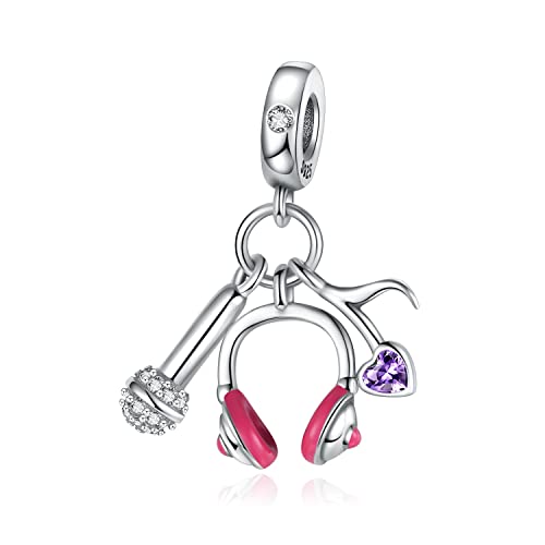 LNQOBU Silber 925 Charms Anhänger für Armbänder Kompatibel mit Pandora Europäischen Armbändern und Halskette （Mit Spacer Beads von LNQOBU