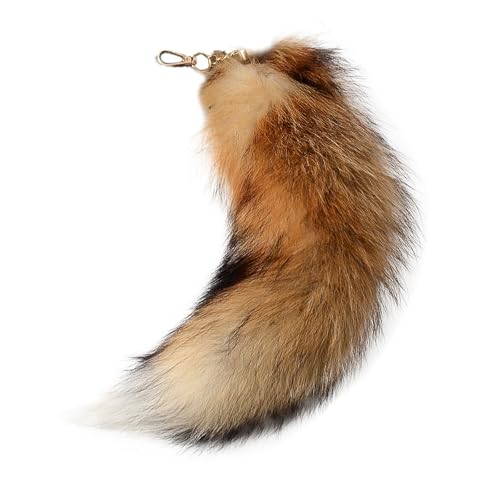 LNSYSNS Fuchsschwanz Schlüsselanhänger, Weich und Flauschig Fuchsscahwanz Anhänger, Exquisit und Schön Furry Tail Anhänger, für Schlüssel, Taschen, Fotografie, DIY-Dekoration von LNSYSNS